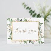ウィンターグリーンブライダルシャワーサンキューカード サンキューカード (スタンド正面)