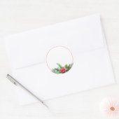 ウィンターグリーンブーケ空白のホームメイドジャールカニング ラウンドシール (封筒)