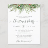 ウィンターグリーンリークリスマスホリデーパーティー招待状 (正面)