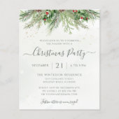 ウィンターグリーンリークリスマスホリデーパーティー招待状 (正面)