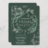 ウィンターグリーンリース《写真》ぼけ味企業のホリデイ 招待状 (正面/裏面)