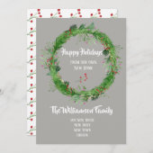 ウィンターグリーンリーニューホームハッピーホリデーズ シーズンカード (正面/裏面)