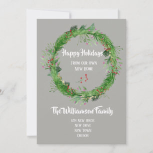 ウィンターグリーンリーニューホームハッピーホリデーズ シーズンカード