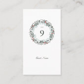 ウィンターグリーンリーボタニカルデイのゲスト プレイスカード (正面)