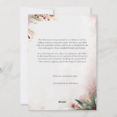 ウィンターグリーンリーレッドグリーン初めてのクリスマス 結婚した シーズンカード (裏面)