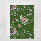 ウィンターグリーンロビングリーンリーブライダルシャワー 招待状 (裏面)