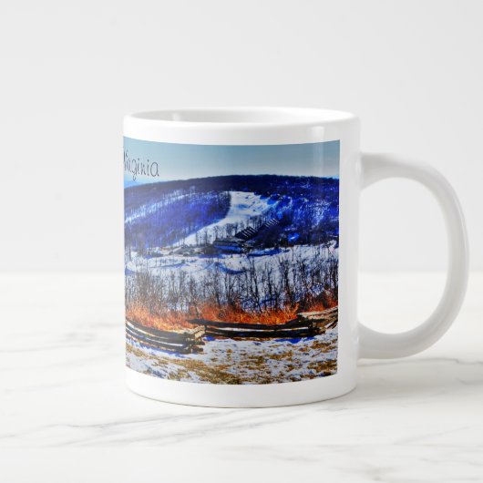 ウィンターグリーンヴァージニアマウンテンスキーリゾートインウィンター ジャンボコーヒーマグカップ (右)