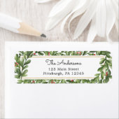 ウィンターグリーン差出人住所 ラベル (インサイチュ)