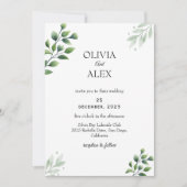 ウィンターグリーン結婚式招待状 招待状 (正面)