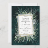 ウィンターグリーン ダークグリーン 招待状 (正面)