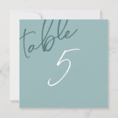 ウィンターグリーン 結婚式 テーブルナンバーカード 招待状 (裏面)