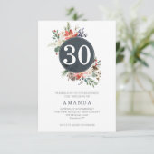 ウィンターグレイリースブーケナイエージ誕生日 招待状 (スタンド正面)