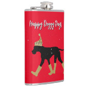 ウィンターグレートダネアンド文字 フラスク (右)