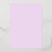 ウィンターグレーフローラ水結婚色のシルバー 箔招待状 (裏面)