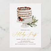 ウィンターケ素朴ーキホリデーパーティー 箔招待状 (正面)