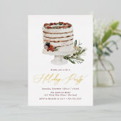 ウィンターケ素朴ーキホリデーパーティー 箔招待状 (立ち正面)