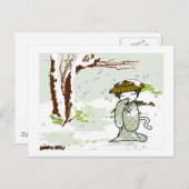 ウィンターゲイシャ子猫 ポストカード (正面/裏面)