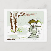 ウィンターゲイシャ子猫 ポストカード (正面)