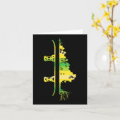 ウィンターゲーおもしろいムマウンテンスノーボーディングパインツリー カード (黄色い花)