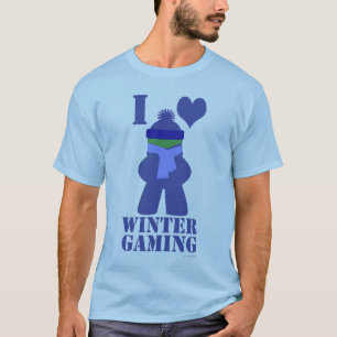 ウィンターゲーマー凍っていメープルスローガンおもしろい Tシャツ