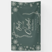 ウィンターコケットグリーンベビー寒い 横断幕 (縦)