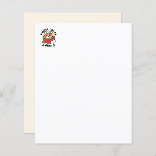 ウィンターココアブリス – 可愛い犬inマグカップデザイン (正面/裏面)