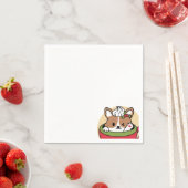 ウィンターココアブリス – 可愛い犬inマグカップデザイン スタンダードカクテルナプキン (インサイチュ)