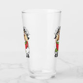 ウィンターココアブリス – 可愛い犬inマグカップデザイン タンブラーグラス (左)