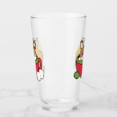 ウィンターココアブリス – 可愛い犬inマグカップデザイン タンブラーグラス (左)