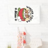 ウィンターココアブリス – 可愛い犬inマグカップデザイン 横断幕 (インサイチュ)