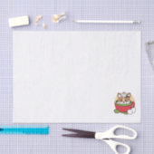 ウィンターココアブリス – 可愛い犬inマグカップデザイン 薄葉紙 (クラフト)