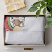 ウィンターココアブリス – 可愛い犬inマグカップデザイン 薄葉紙 (ギフト)