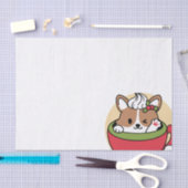 ウィンターココアブリス – 可愛い犬inマグカップデザイン 薄葉紙 (クラフト)