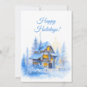 ウィンターコジ素朴ーパーティーホリ企業のデイ 招待状 (裏面)