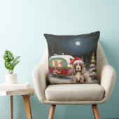 ウィンターコッカースパニエル犬キャラバンクリスマスアドベンチャー クッション (椅子)