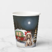 ウィンターコッカースパニエル犬キャラバンクリスマスアドベンチャー 紙コップ (裏面)