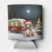 ウィンターコッカースパニエル犬キャラバンクリスマスアドベンチャー 缶クーラー (裏面)