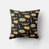 ウィンターコテージコアスリープキツネブラック クッション (裏面)