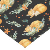 ウィンターコテージコアスリープキツネブラック ショートテーブルランナー (コーナー)