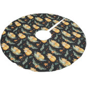 ウィンターコテージコアスリープキツネブラック ブラッシュドポリエステルツリースカート (アングル)