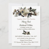 ウィンターコニファーフローラカラリーピ結婚オニーズ 招待状 (正面)