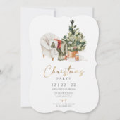 ウィンターコージークリスマスパーティの招待状 招待状 (正面)