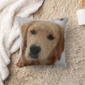 ウィンターゴールデンリトリバー装飾用クッション クッション (ブランケット)