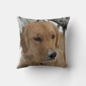 ウィンターゴールデンリトリバー装飾用クッション クッション (裏面)