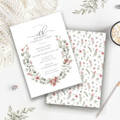 ウィンターサプライズパーティーグリーンリー18誕生日 招待状