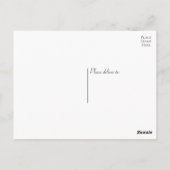 ウィンターサンキューマウンテンズ結婚ブライダルシャワー ポストカード (裏面)