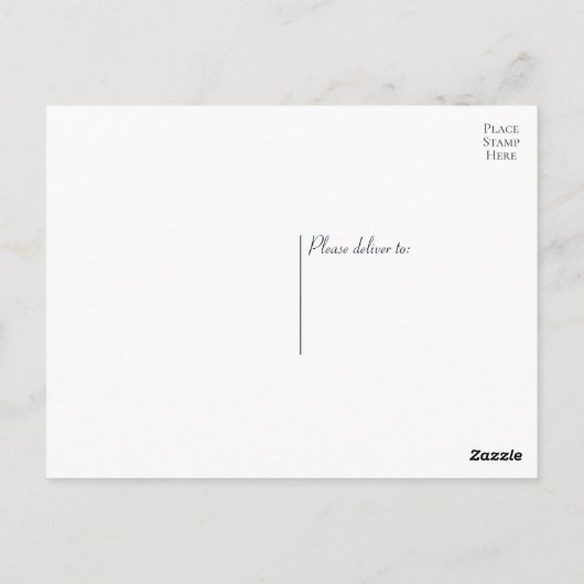 ウィンターサンキューマウンテンズ結婚ブライダルシャワー ポストカード (裏面)