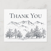 ウィンターサンキューマウンテンズ結婚ブライダルシャワー ポストカード (正面)