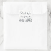 ウィンターサンキューマウンテン自然の木結婚々 スクエアシール (バッグ)