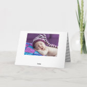 ウィンターサンキュー誕生日シルバーグリッタースノーフレーク サンキューカード (裏面)